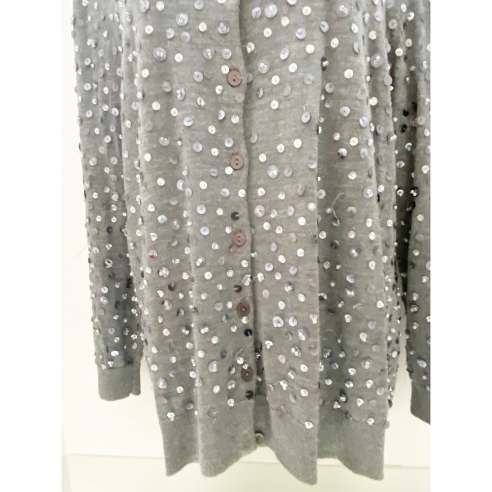 Halogen Button Down Sequined Sweater - image 7